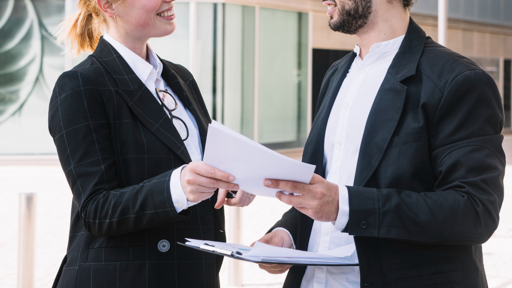 Attorney reviewing Texas trust documents with a client