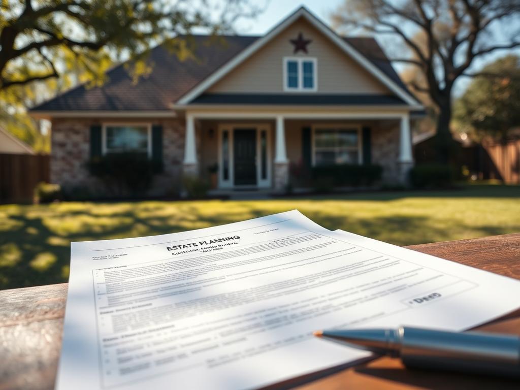 Texas home with estate planning documents