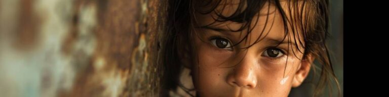 Close-up of a young child with wet hair, looking directly at the camera with a tear on their right cheek. The background is out of focus, capturing a poignant moment that underscores the best interest of the child in any Texas custody case.