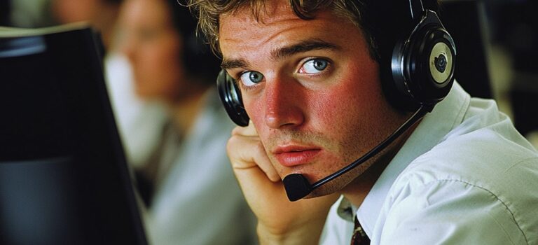 a debt collector in a call center harassing a debtor during bankruptcy