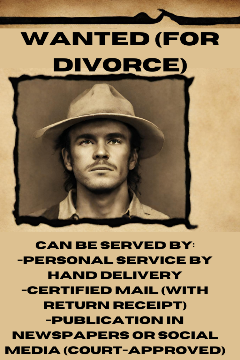 A wanted for divorce poster with a man in a hat.