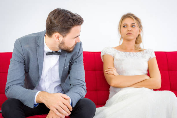 Couple in bad mood, with relationship problem, How Long Does It Take for a Default DIVORCE