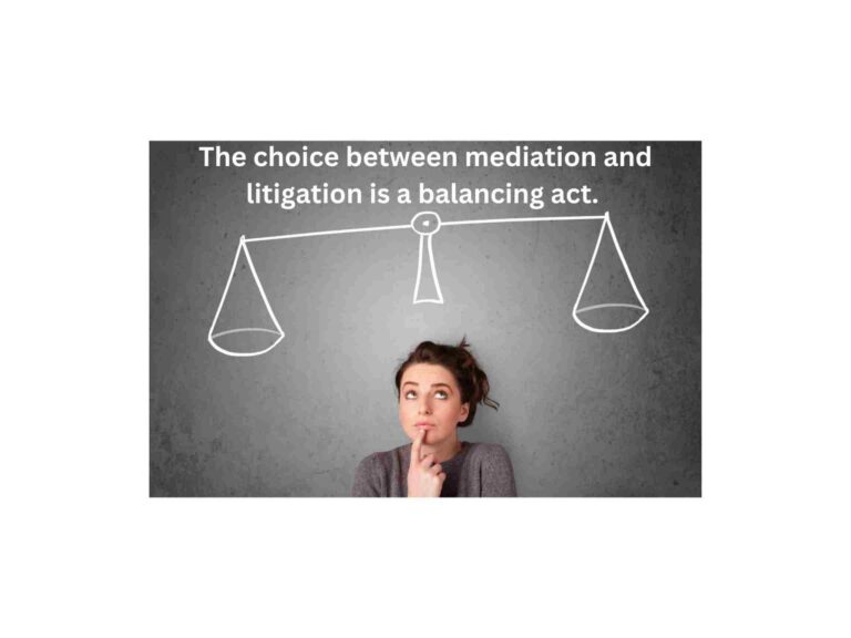 The choice between mediator vs lawyer in divorce is balancing the scales.