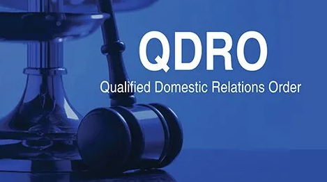 A gavel with the acronym "qdro" and the text "What Is a Qualified Domestic Relations Order" on a blue background.